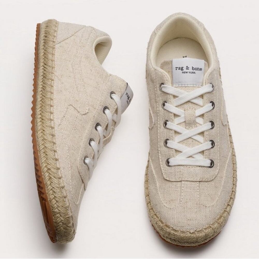 Rag & Bone 37 Retro Espadrille Sneakers in Linen Canvas - Picture 2 of 9
